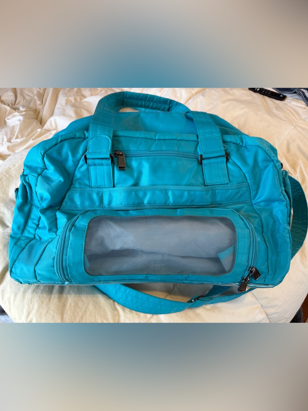 Lug Teal Workout Travel Duffel Bag - Picture 3 of 11